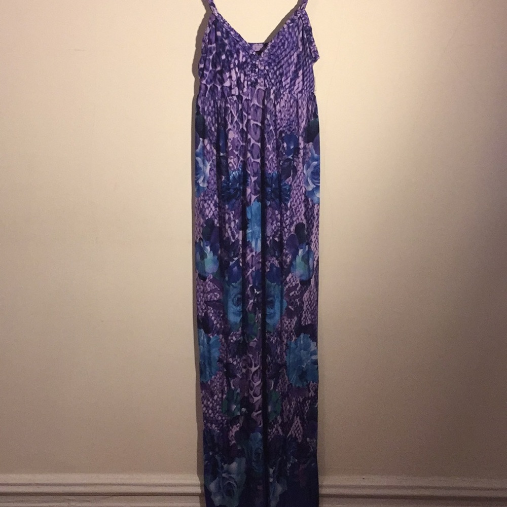 Leopard Floral Maxi Dress